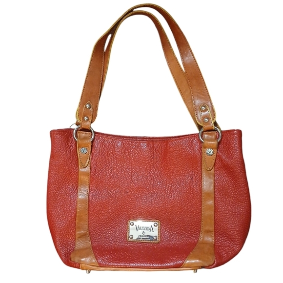 Valentina Italia Red Leather Shoulder Bag - Picture 12 of 12